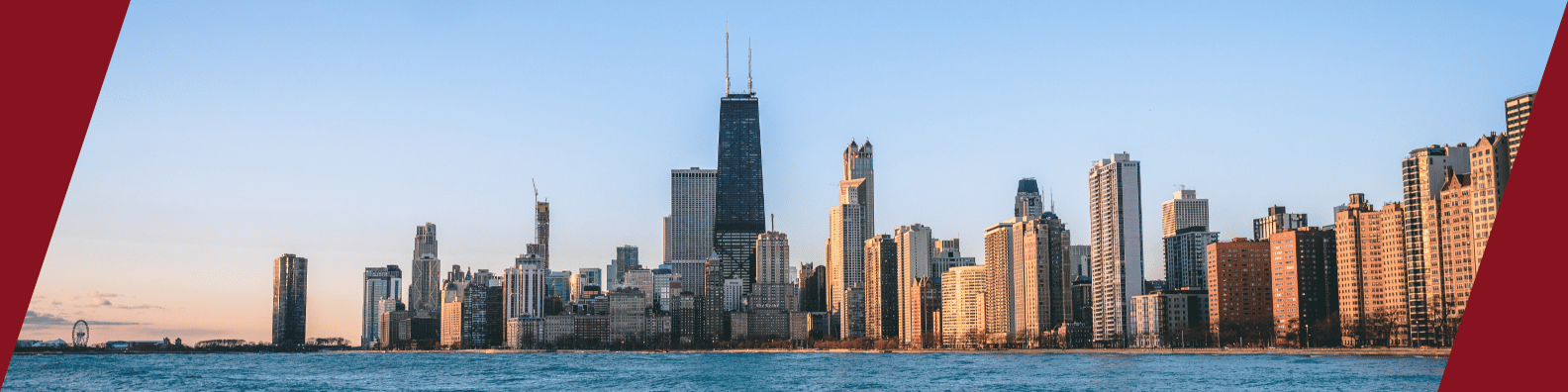 Chicago skyline with lakefront view