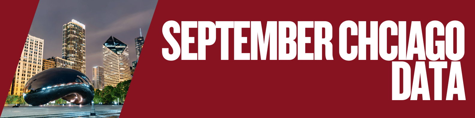 Chicago skyline with Cloud Gate sculpture at night.