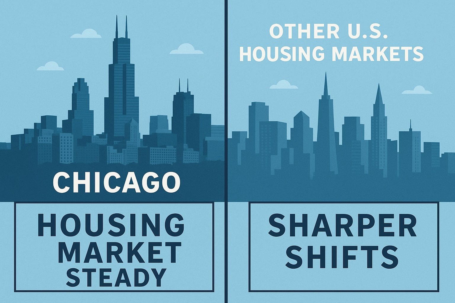 Chicago housing market steady, others experience shifts.
