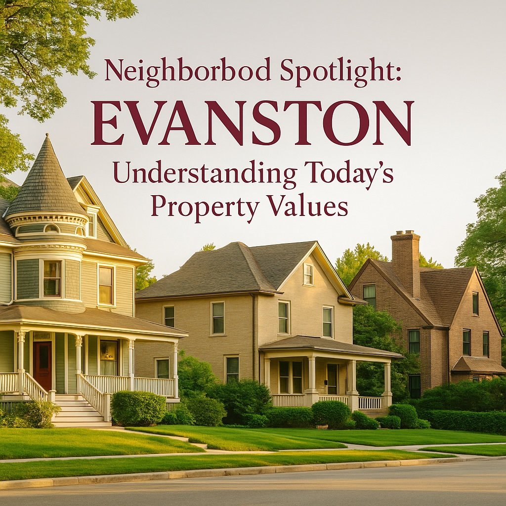 Evanston houses with focus on property values.