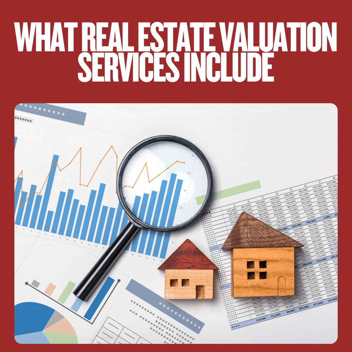 Real estate valuation with charts and models.