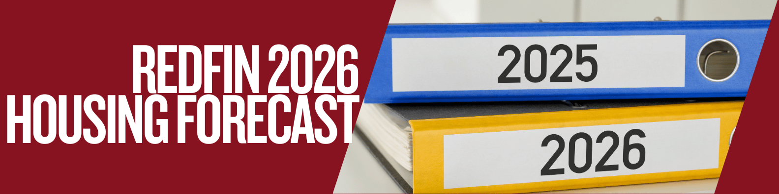 Redfin 2026 housing forecast with year binders.