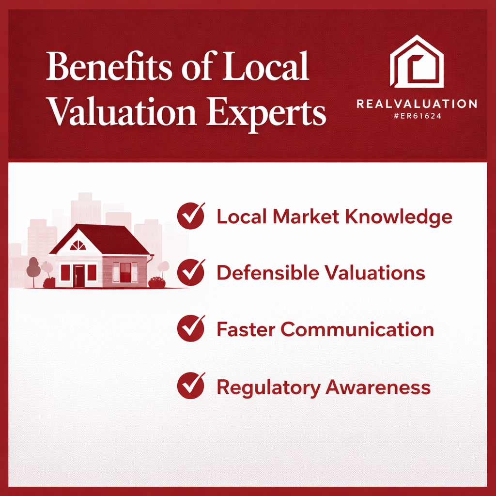 Advantages of local valuation experts: knowledge, valuation, communication.